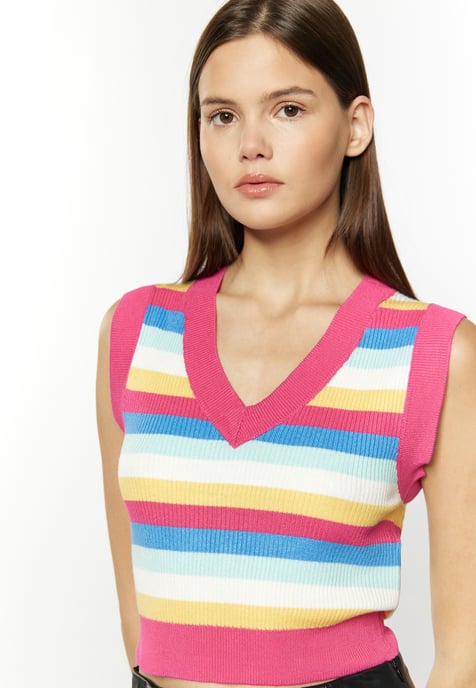 Mymo strickpullunder Damen Rosa Mehrfarbig - Image 5