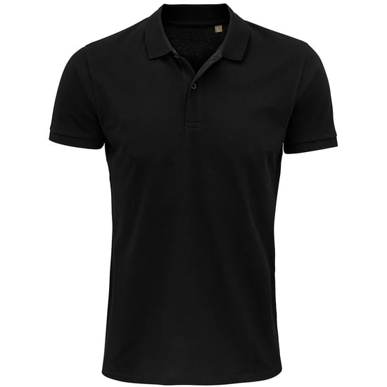 SOLS Herren Planet Pique Bio-Poloshirt (Schwarz) - Image 1