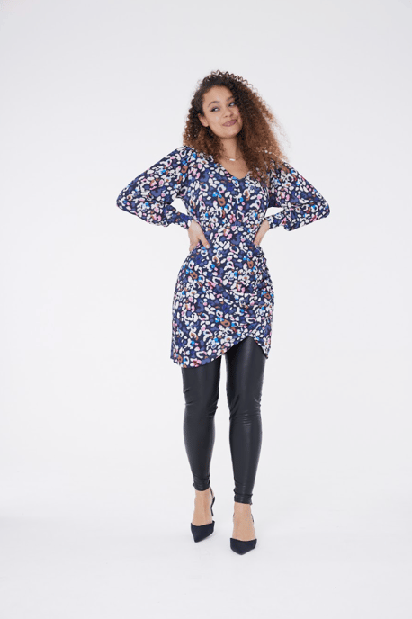 Bodycon-Kleid mit Leopardenmuster - Lila - Image 1
