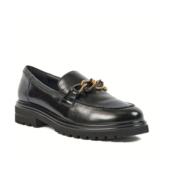Pod Tate Kunstleder Damen Schwarz Loafers - Image 1
