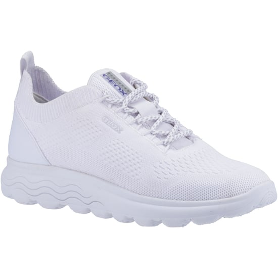 Geox D Spherica A Leder Damen Weiße Turnschuhe - Image 1