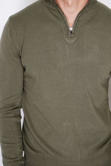 William de Faye - Kurzer Reißverschluss - Khaki - Image 5