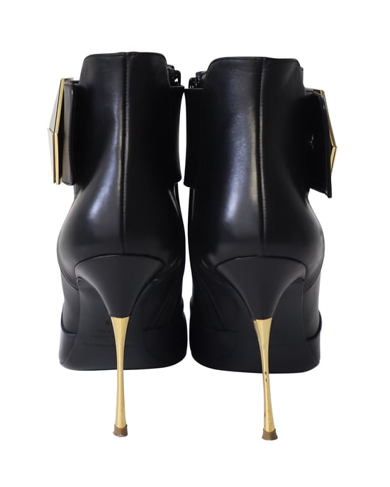 Nicholas Kirkwood Sechseckige Stiefeletten aus schwarzem Leder - Image 4