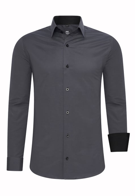 Rusty Neal Overhemd Slim Fit  Grau - Image 1