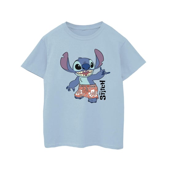 Disney Mädchen Lilo & Stitch Bermuda-Shorts T-Shirt aus Baumwolle (Babyblau) - Image 1