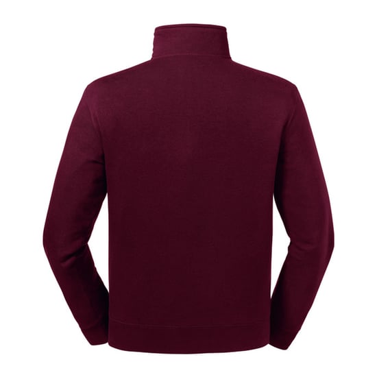 Russell - "Authentic" Sweatshirt mit kurzem Reißverschluss für Herren (Burgunderrot) - Image 2