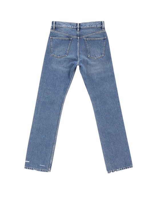 Balenciaga Slim Fit Zerrissene Jeans aus blauer Baumwolle - Image 2