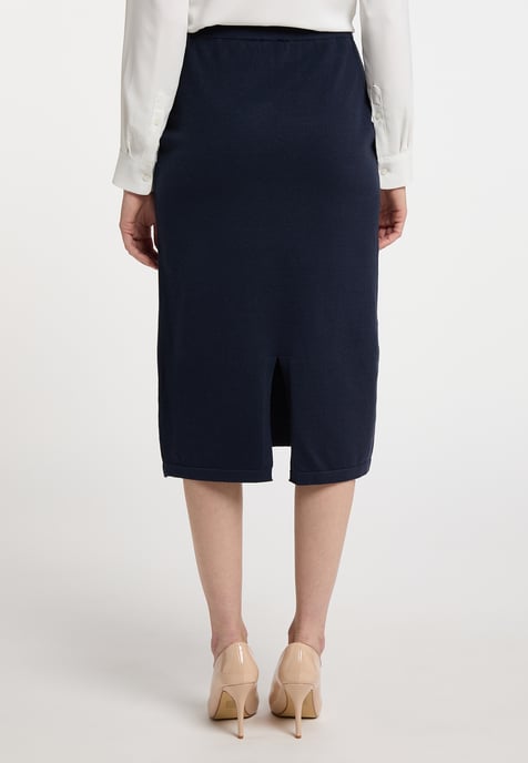 Dreimaster Strickrock Damen Marine - Image 3