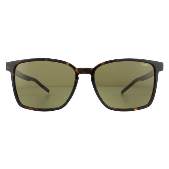 Hugo by Hugo Boss Square Mens Havanna Grün Sonnenbrille - Image 1
