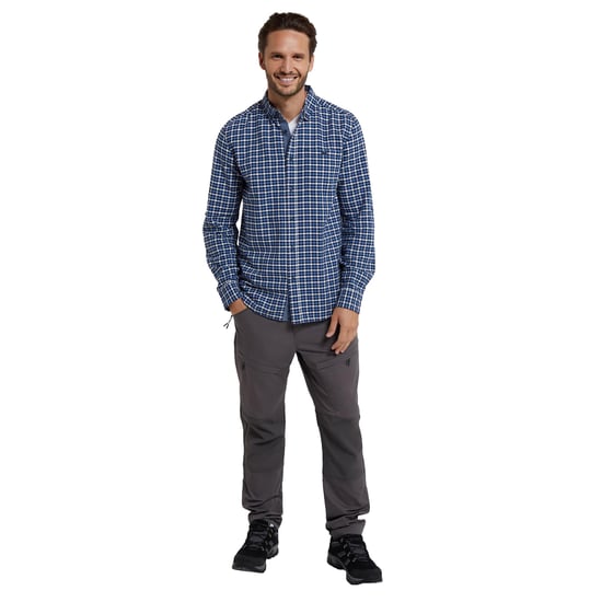 Mountain Warehouse Mens Driftwood Checked Organic Shirt (Navy)