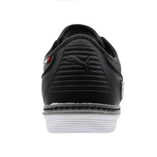 Puma Novellino Scuderia Ferrari Black Leather Lace Up Mens Trainers 304664 01