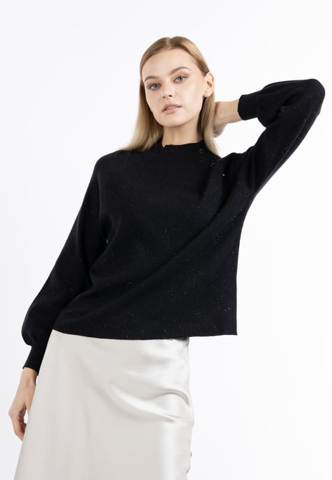 Dreimaster Strickpullover Turtleneck Damen Schwarz - Image 2