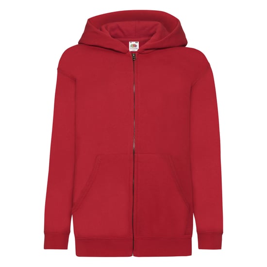 Fruit of the Loom - "Classic" Hoodie mit durchgehendem Reißverschluss für Kinder (Rot) - Image 1