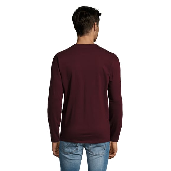 SOLS Herren Monarch Langarm T-Shirt (Oxblood) - Image 2