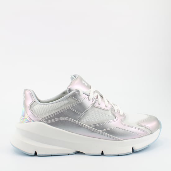 Under Armour Forge 96 HL Irid Womens Synthetic Lace Up Trainers 3022812 100