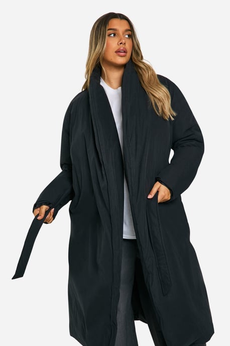 Maternity Belted Duvet Puffer Coat - Image 4