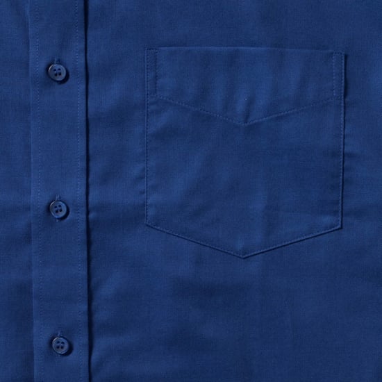 Russell Collection Herren-Langarmhemd aus pflegeleichtem Oxford (Bright Royal) - Image 3