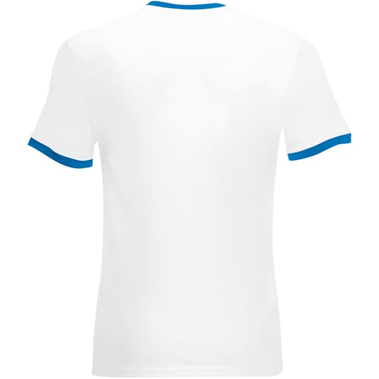 Fruit Of The Loom Herren Ringer T-Shirt (Weiß/Königsblau) - Image 2