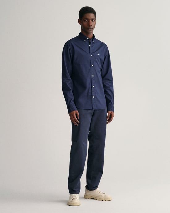 GANT Mens Slim Fit Long Sleeve Poplin Shirt - Image 6