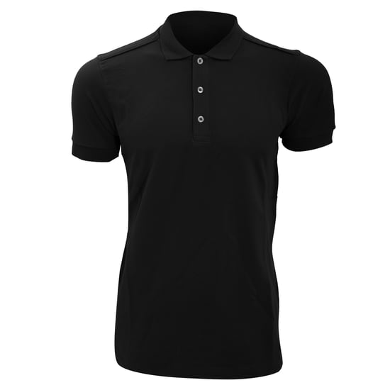 Russell Herren Stretch Kurzarm-Poloshirt (Schwarz) - Image 4