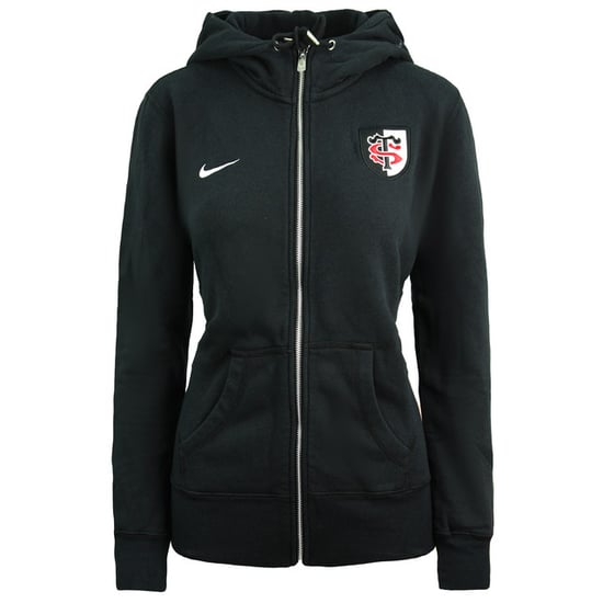 Nike Rugby Stade Toulousain Zip-Up-Hoodie Damen Schwarz Pullover 454221 010 - Image 1