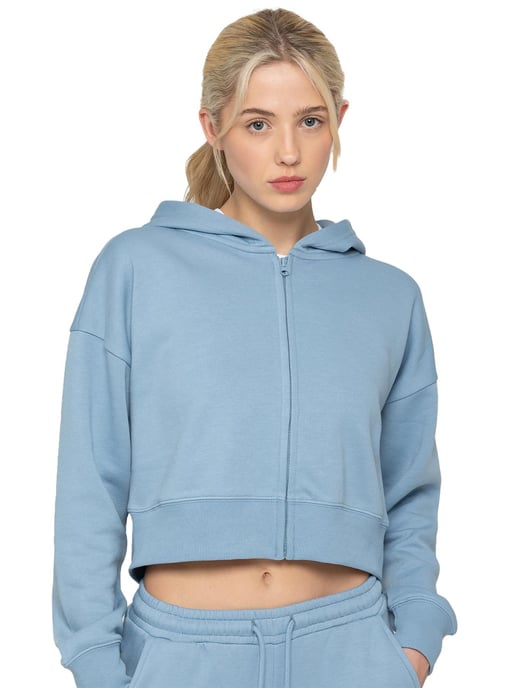Enzo | Womens Crop Zip Hoodie - Image 1