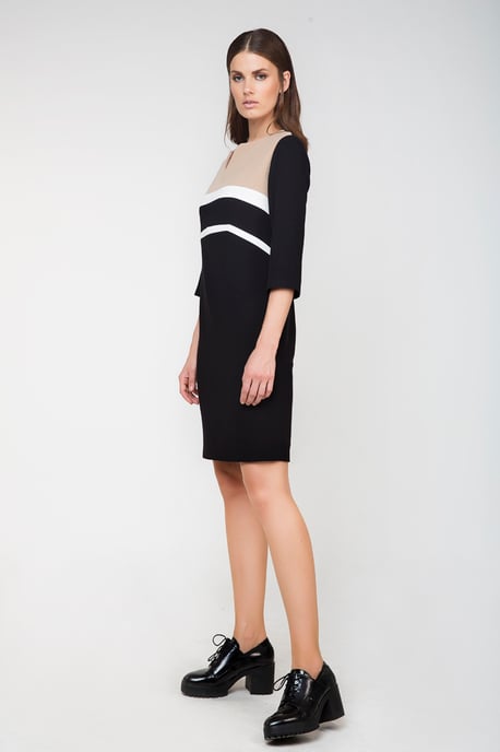 Straight Panel Detail Dress