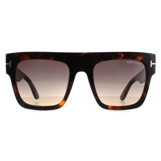 Tom Ford Square Womens Dark Havana Smoke Gradient - Image 1