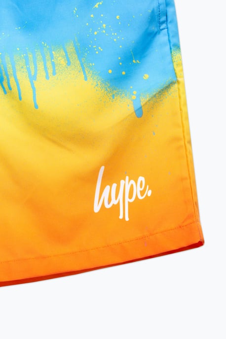 Hype Boys Sunset Drip Script Swim Shorts