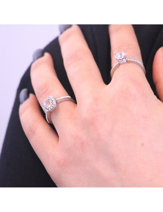 Kuscheliger Ring - Silber und Kristall - Image 4