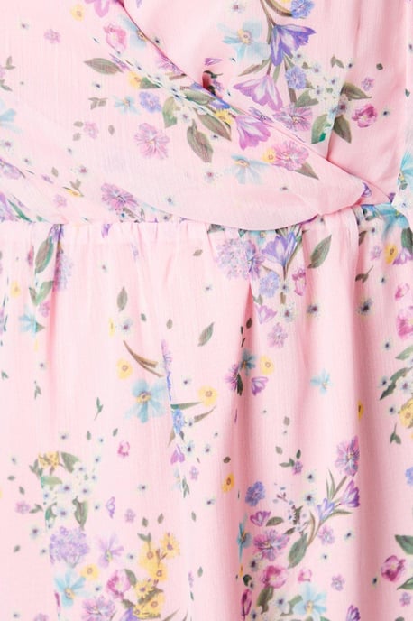 Curve Floral Cape Midaxi Dress