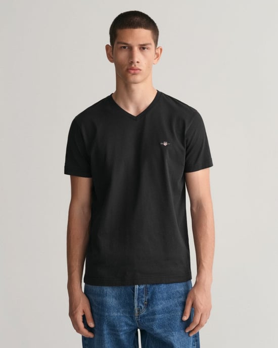 Gant Slim Shield V-Neck T-Shirt - Image 1