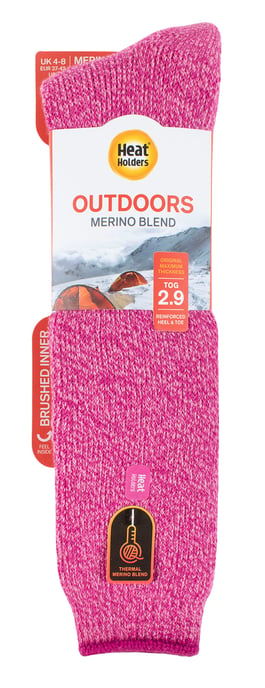 Heat Holders Damen-Thermosocken mit langem Bein, verstärkt, 2,9 TOG, Outdoor-Merinowolle-Thermosocken für den Winter, Rosa - Image 2