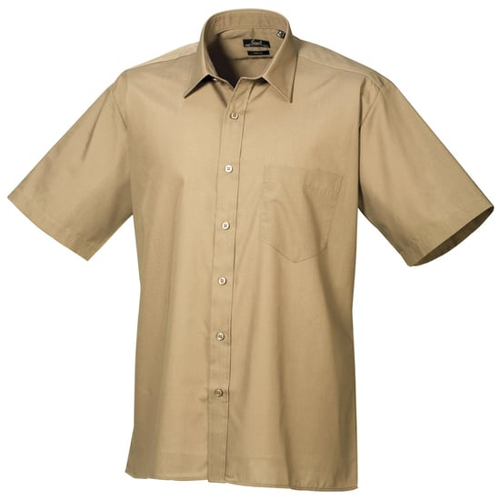 Premier Popelin Herren Hemd, kurzärmlig (Khaki) - Image 1
