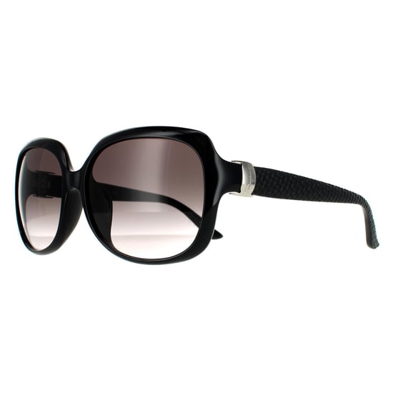 Salvatore Ferragamo Rectangle Womens Black Grey Gradient Sunglasses