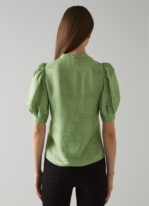 LK Bennett Marceau Woven Tops, Pistachio