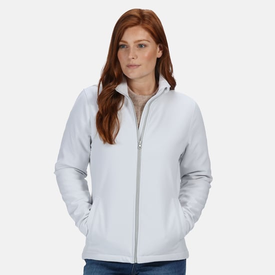 Regatta Standout Damen Softshelljacke Ablaze bedruckbar (Weiß/Stahlgrau) - Image 2