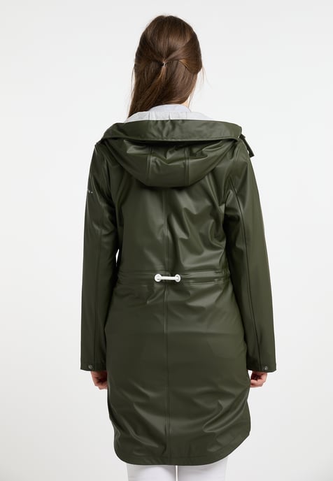 Dreimaster Regenmantel Damen Dunkeloliv - Image 3