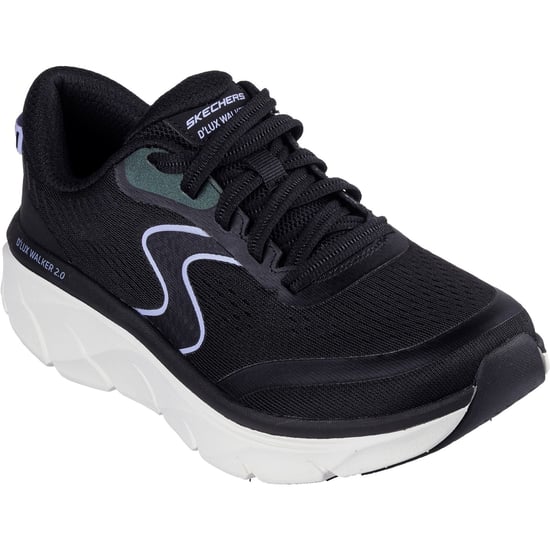 Skechers D'Lux Walker 2.0 Active Pace Textile Damenschuhe Schwarz/Lavendel - Image 1