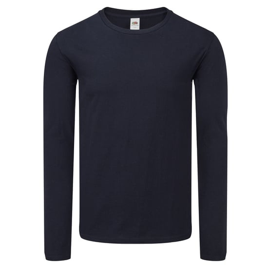 Fruit of the Loom - "Iconic" T-Shirt für Herren/Damen Unisex Langärmlig (Marineblau) - Image 1