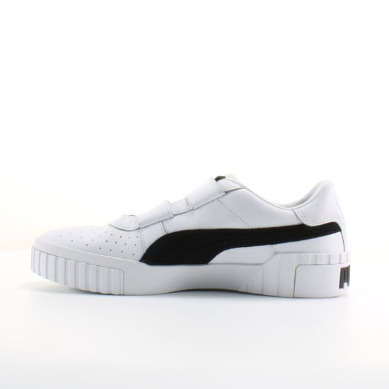 Puma Cali V x Selena gomez White Leather Strap Up Womens Trainers 370757 01