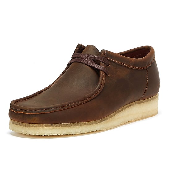 Clarks Originals Wallabee Leder Herren Schuhe Braun - Image 3