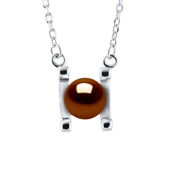 SYMBOL Necklace Freshwater Pearl 7-8mm Chocolate 925