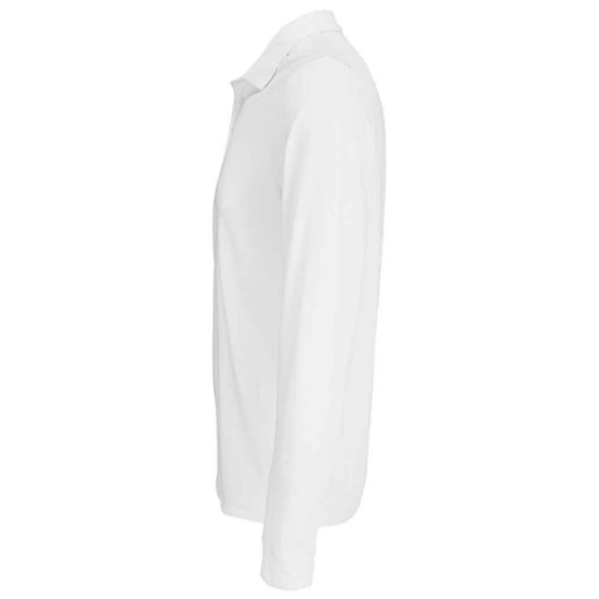 SOLS Unisex Adult Prime Pique Langarm-Poloshirt (Weiß) - Image 2