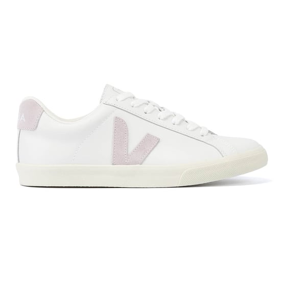 Veja Esplar Leder-Damensneakers In Weiß/Flieder - Image 5