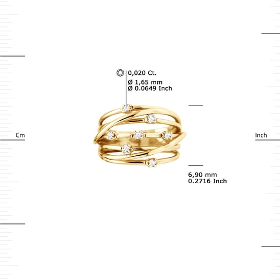DIADEMA - Ring - Prestige Jewelery - Diamonds - Yellow Gold