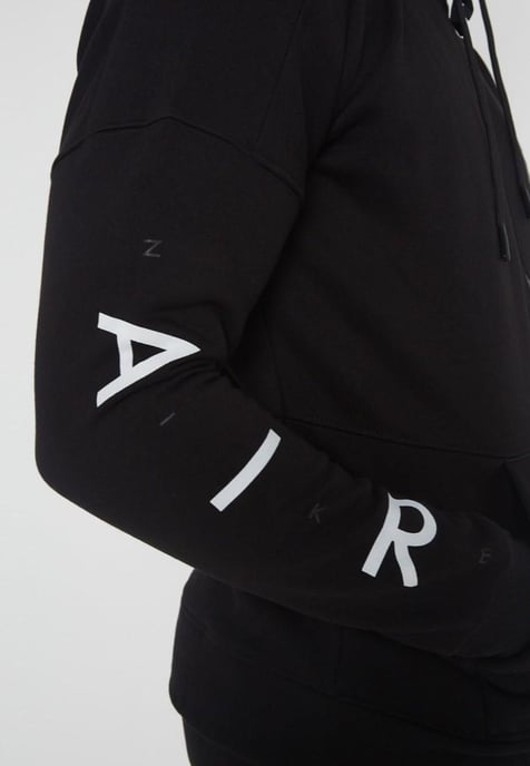 Nike Air Fleece Herren Zip durch Hoodie In schwarz - Image 3