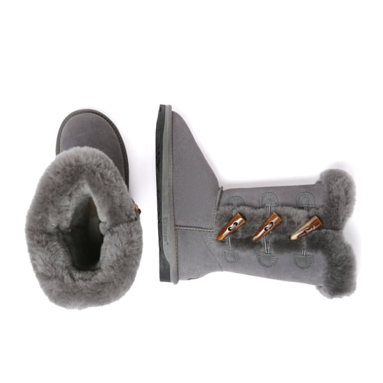 EVER AU Damenstiefel mit Hornknöpfen - Ashy - Image 3