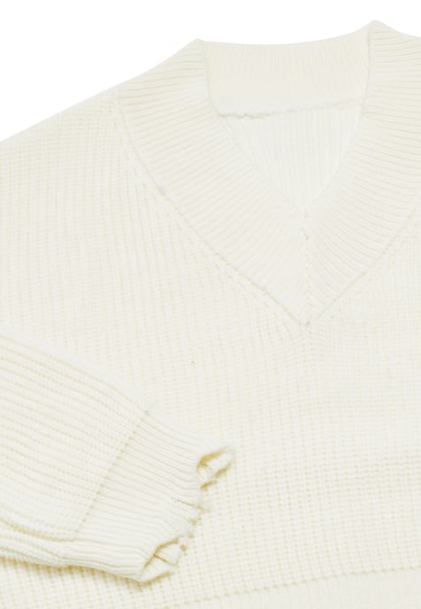 Mymo Pullover Damen Wollweiß - Image 3