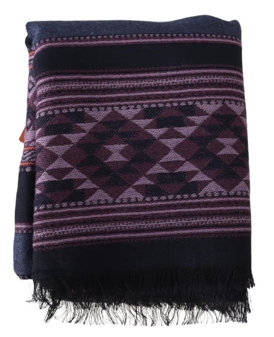 Châle unisexe en laine géométrique multicolore pour hommes Missoni - Image 4